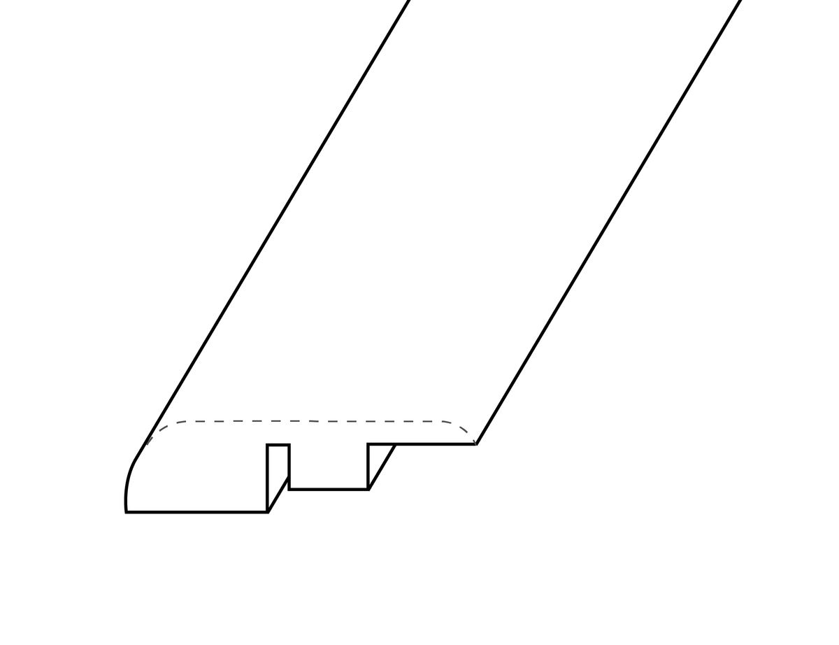 Monterey Vinyl End Cap 0.4” T x 1.8” W x 94.5